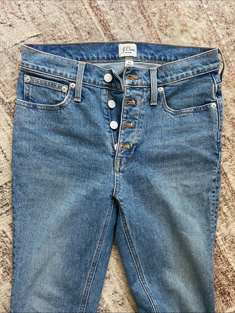 J. Crew Women's 9” Billie Demi Boot Crop Button-Fly Jean